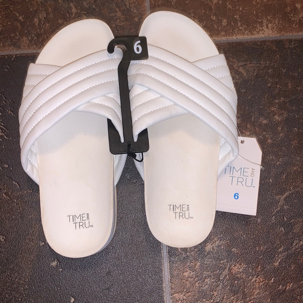 White Sandal Slides